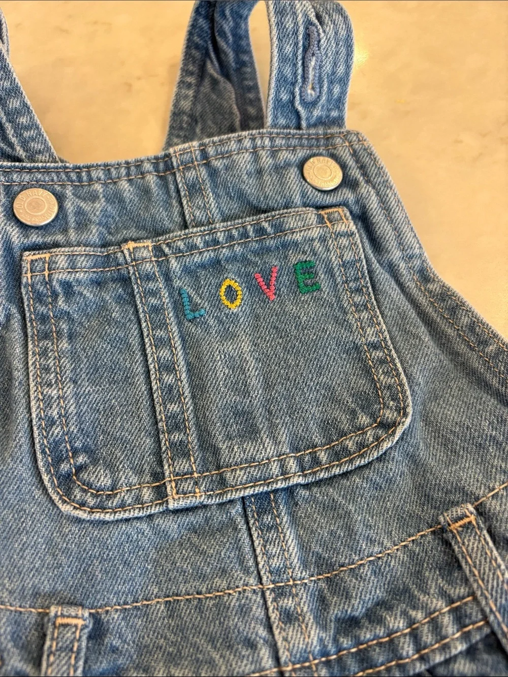 Old Navy Slouchy Embroidered overalls